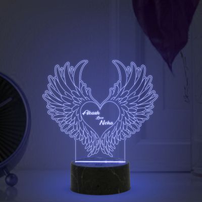 Customized Name Lamp for Couple with Multicolored Gift for Husband Wife Anniversary Valentine Day